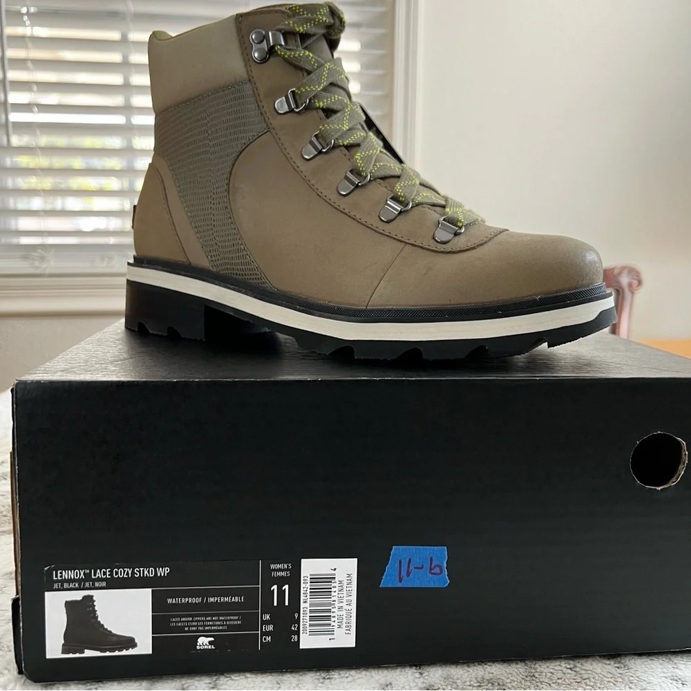 NIB Sorel Lennox Waterproof Hiking Boot Women’s - Picture 3 of 16